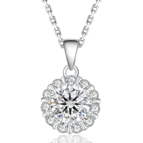 1.00 Carats VVS1 Moissanite Pendant Necklace for Women 0398 KRKC