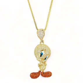 10K yellow gold piolin necklace-8901