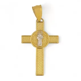 14K Yellow gold san benito cross-227216