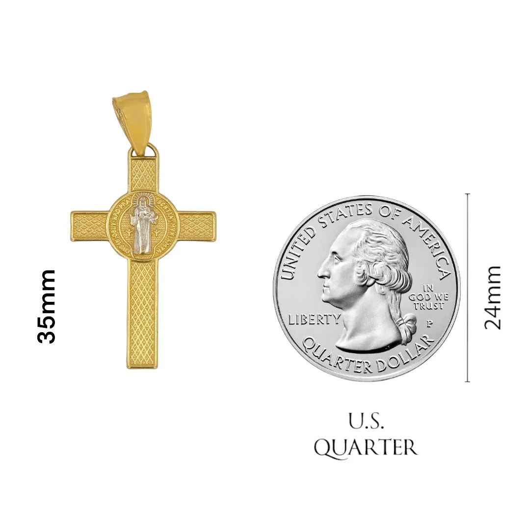 14K Yellow gold san benito cross-227216