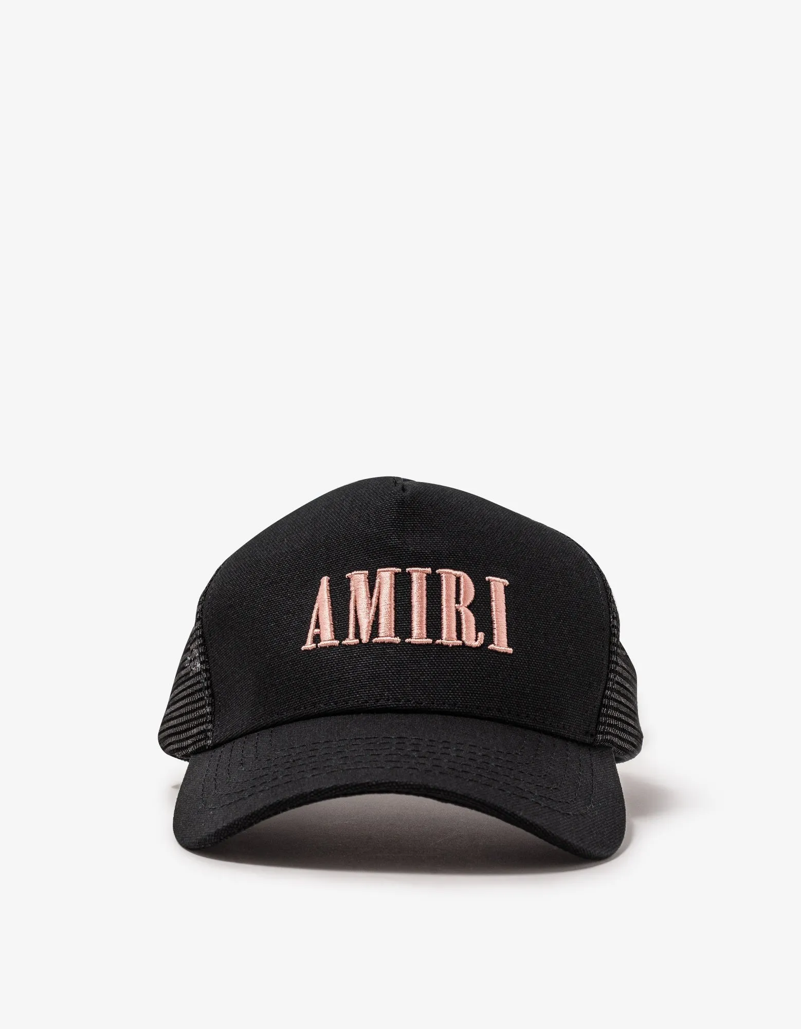 Amiri Black & Peach Core Logo Trucker Hat