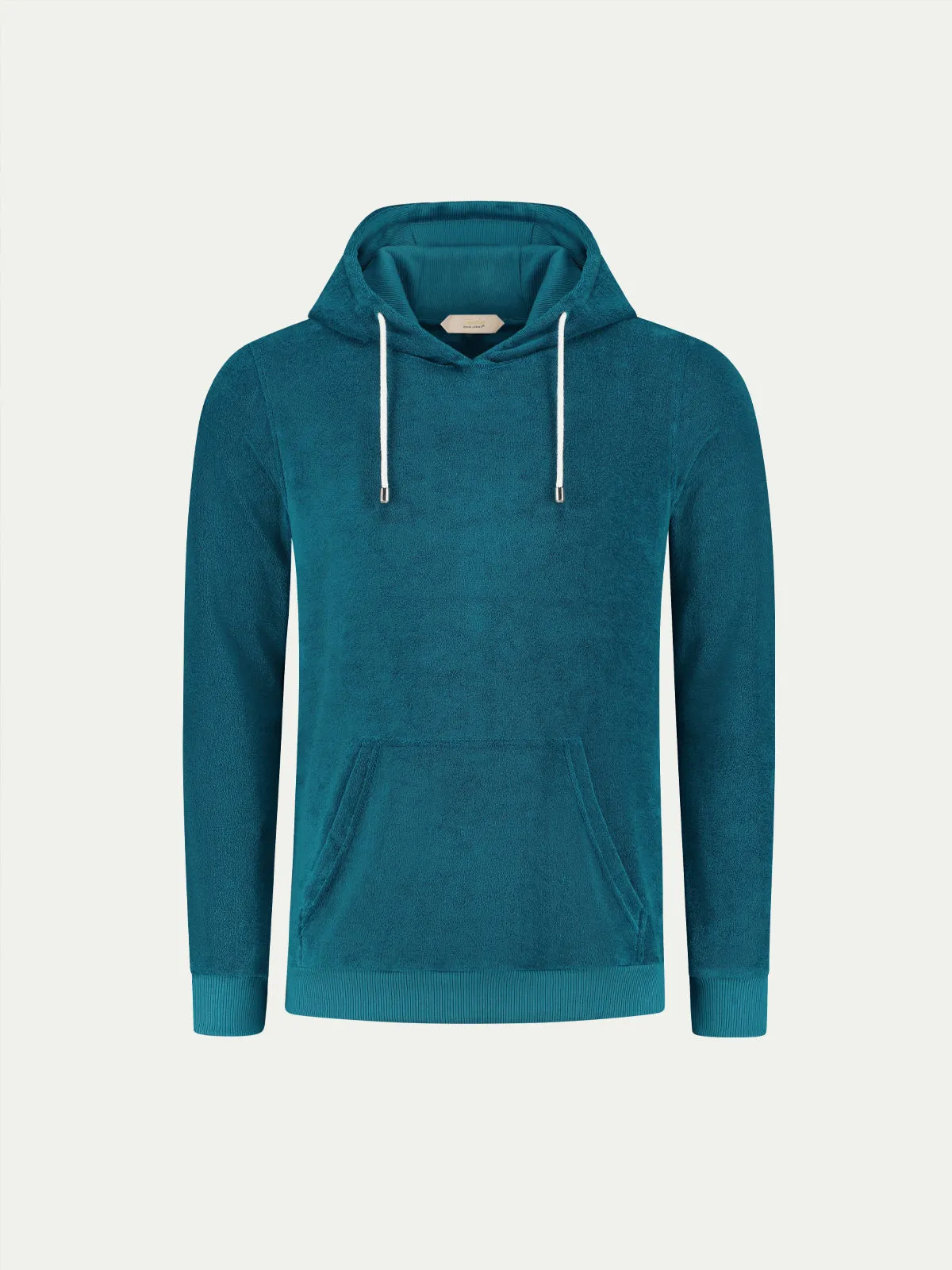 Aquamarine Terry Towelling Leisure Hoodie