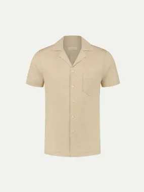 Beige Linen Resort Shirt