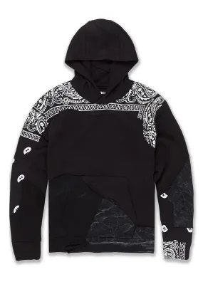 Big Men's Paisley Pullover Hoodie (Noir)