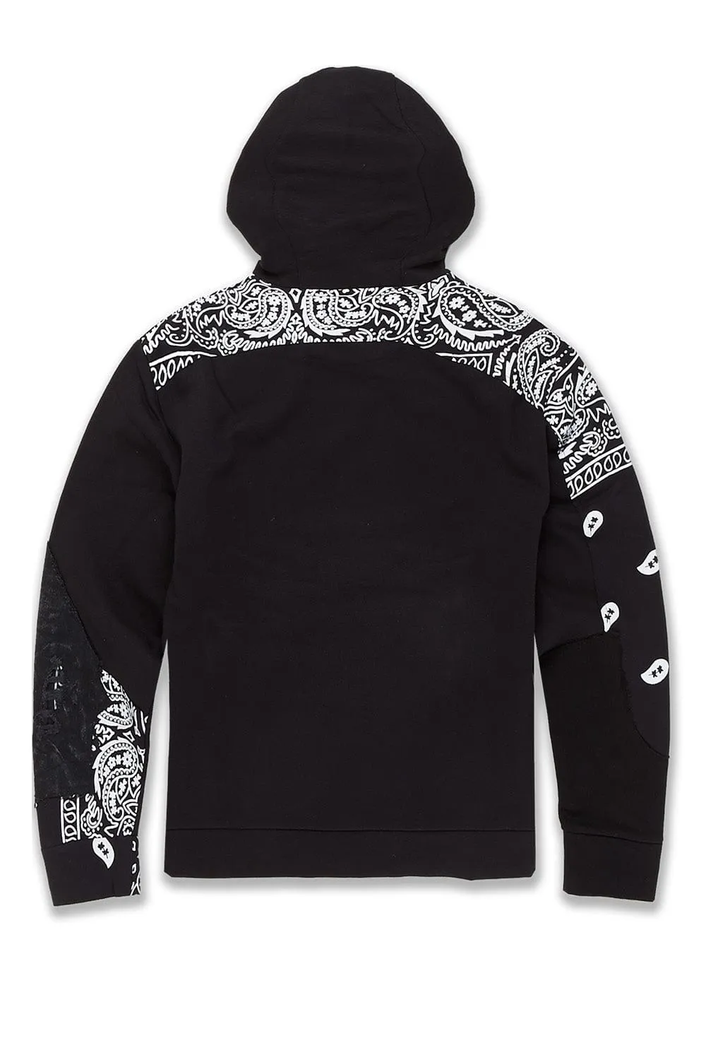 Big Men's Paisley Pullover Hoodie (Noir)