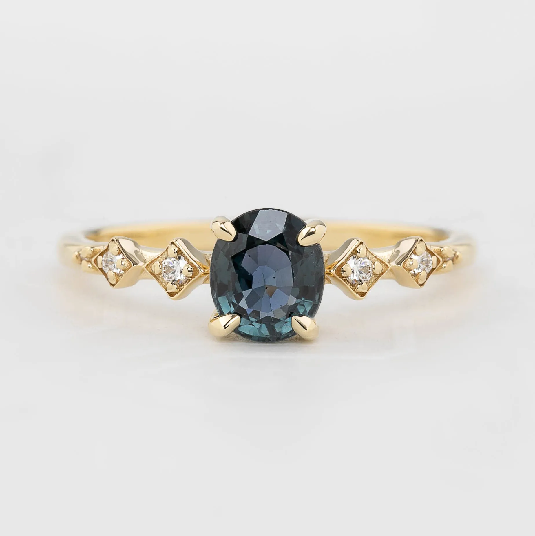 Celeste Ring - 1.04ct Green Montana Sapphire (One of a kind)