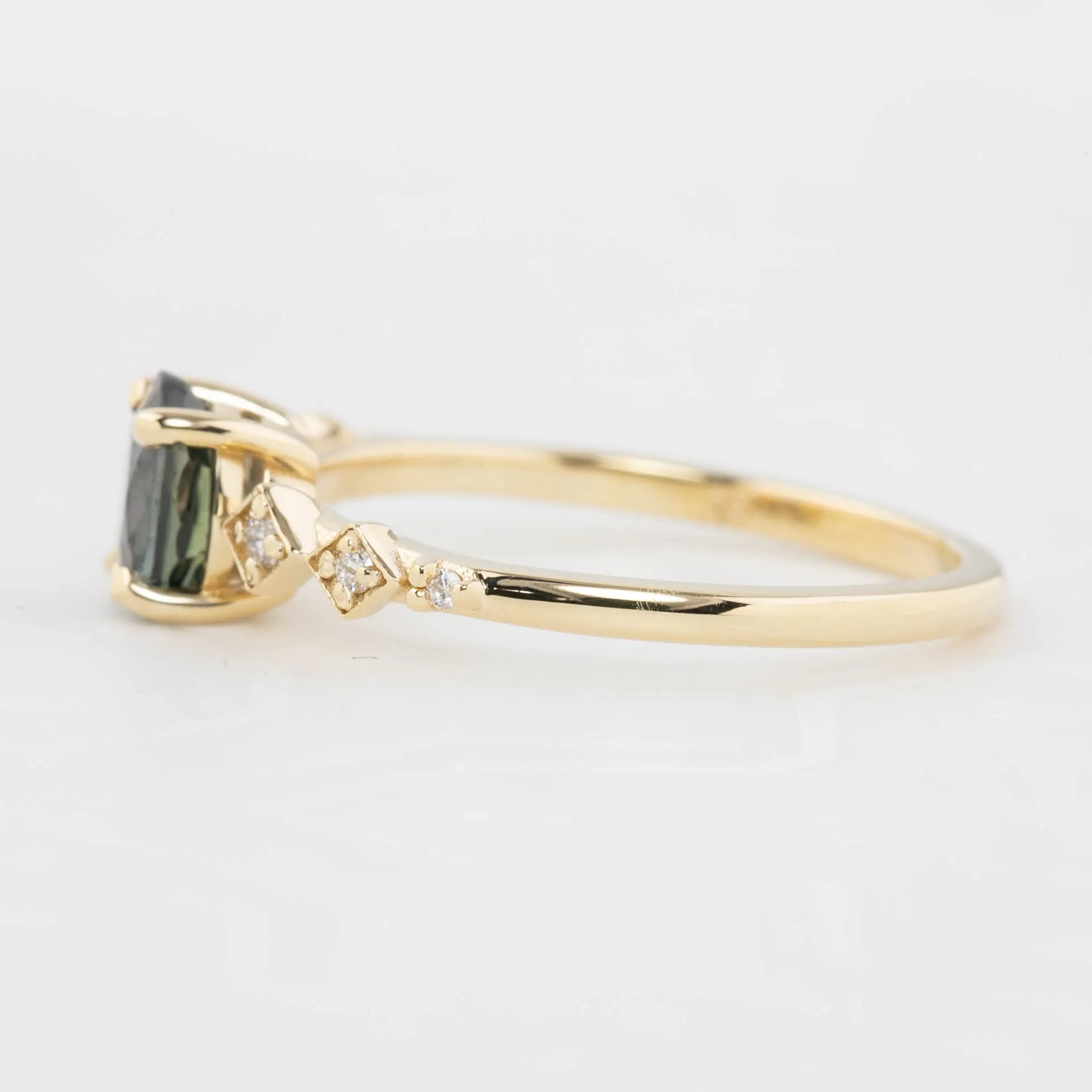 Celeste Ring - 1.04ct Green Montana Sapphire (One of a kind)