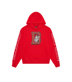 COLLEGE POPOVER BUTTON HOOD - RED