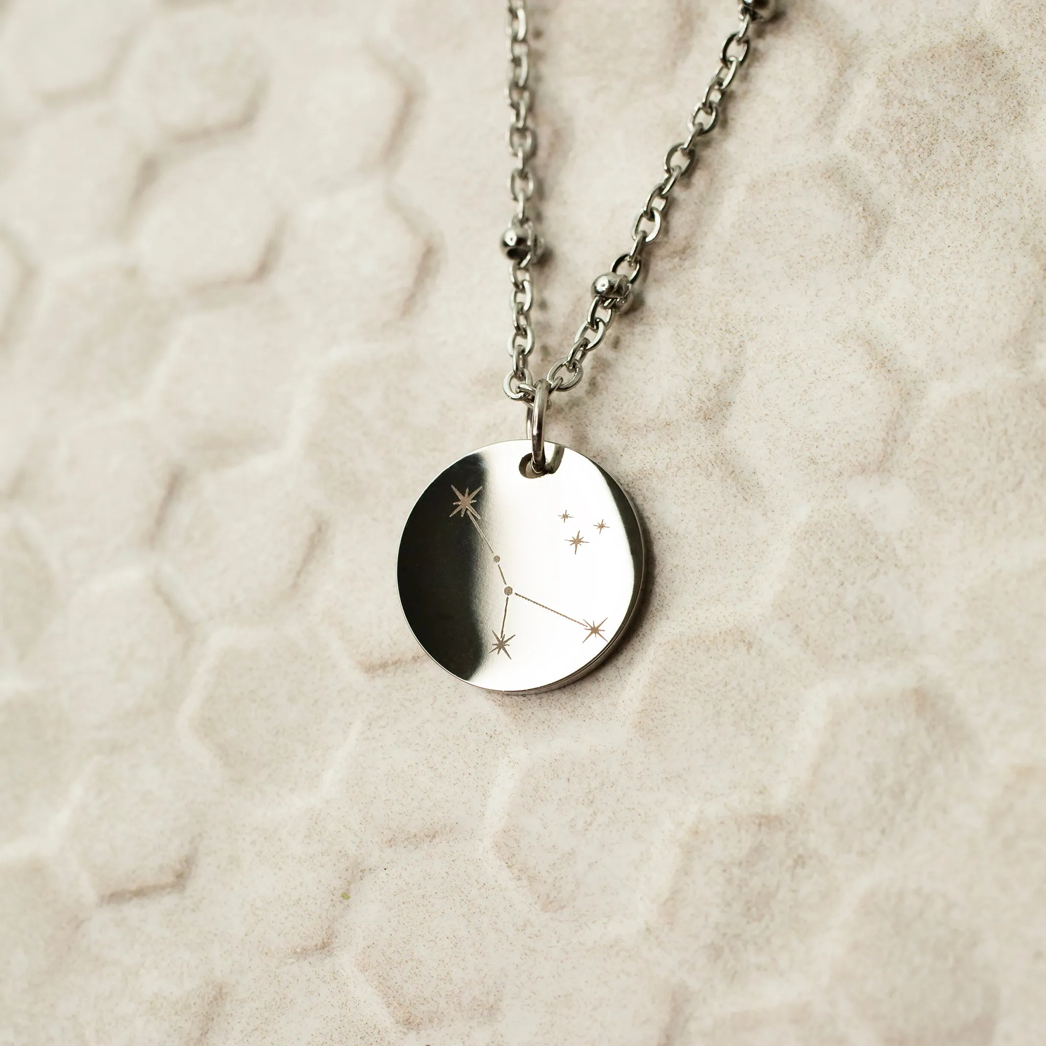 Constellation Engraved Pendant Necklace