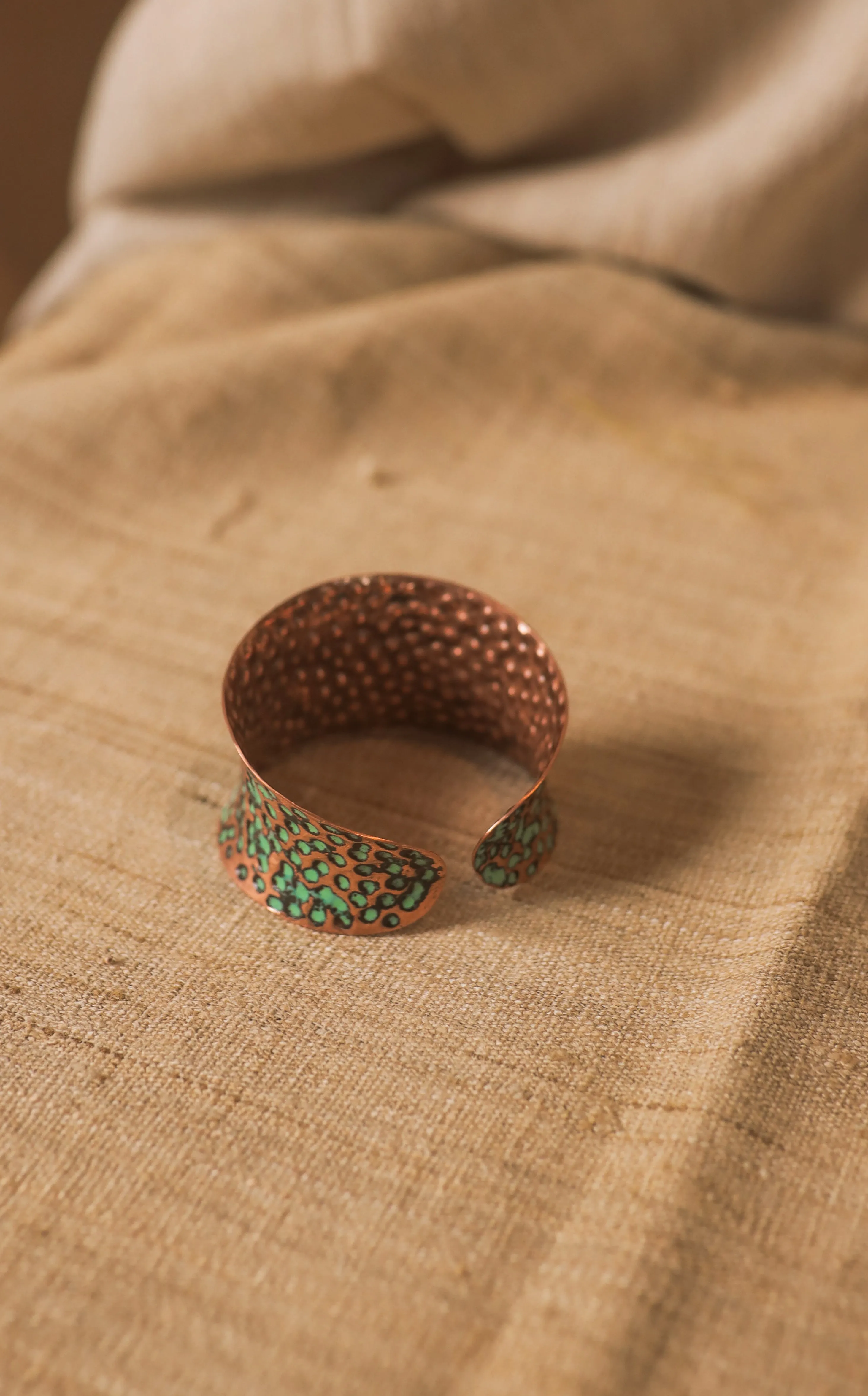 Copper Patina textured cuff