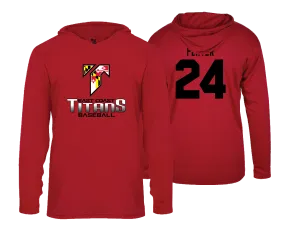 East Coast Titans Hooded Tee Red