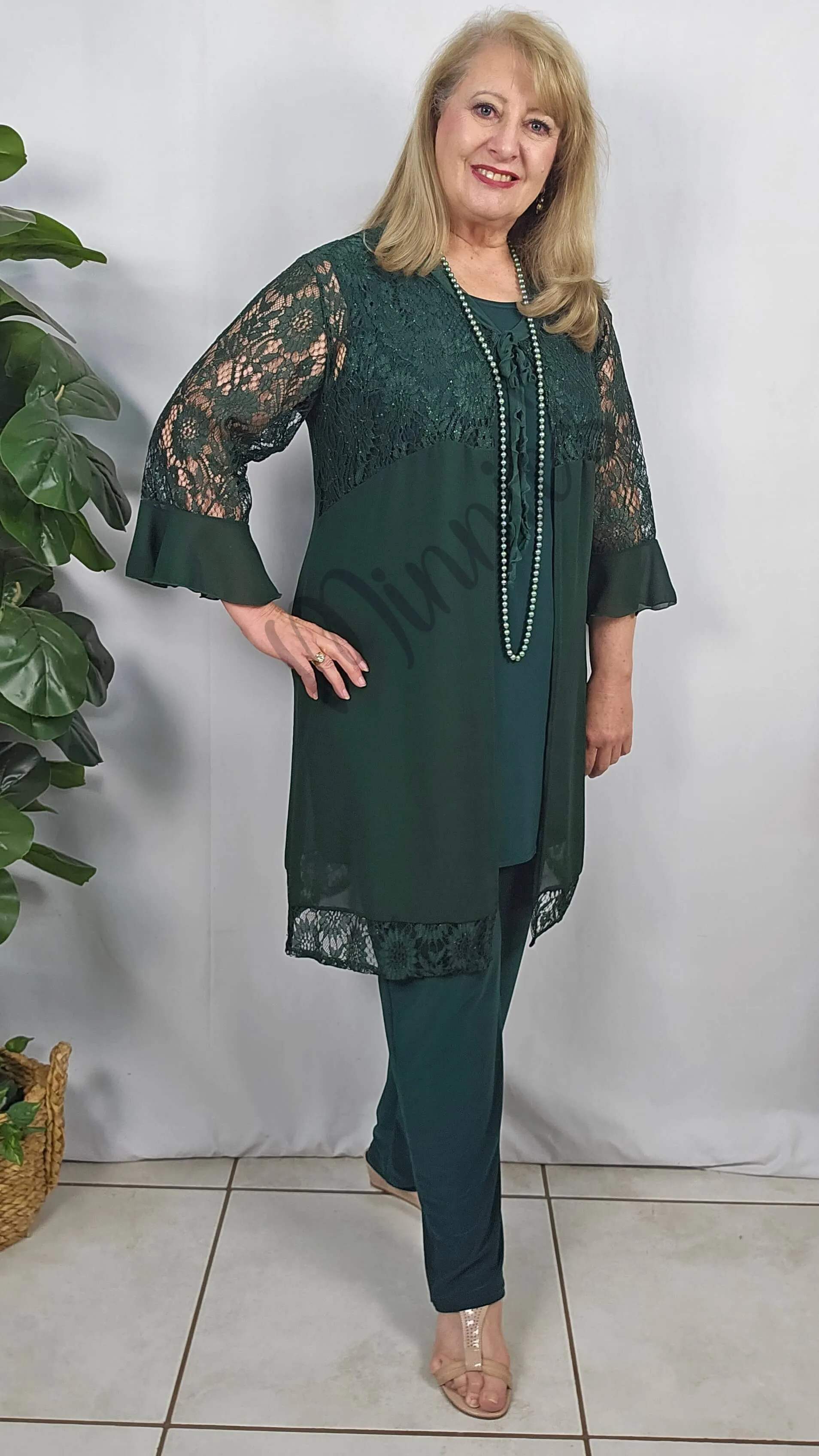 Emerald Green 3-Piece Pants Set LR0560