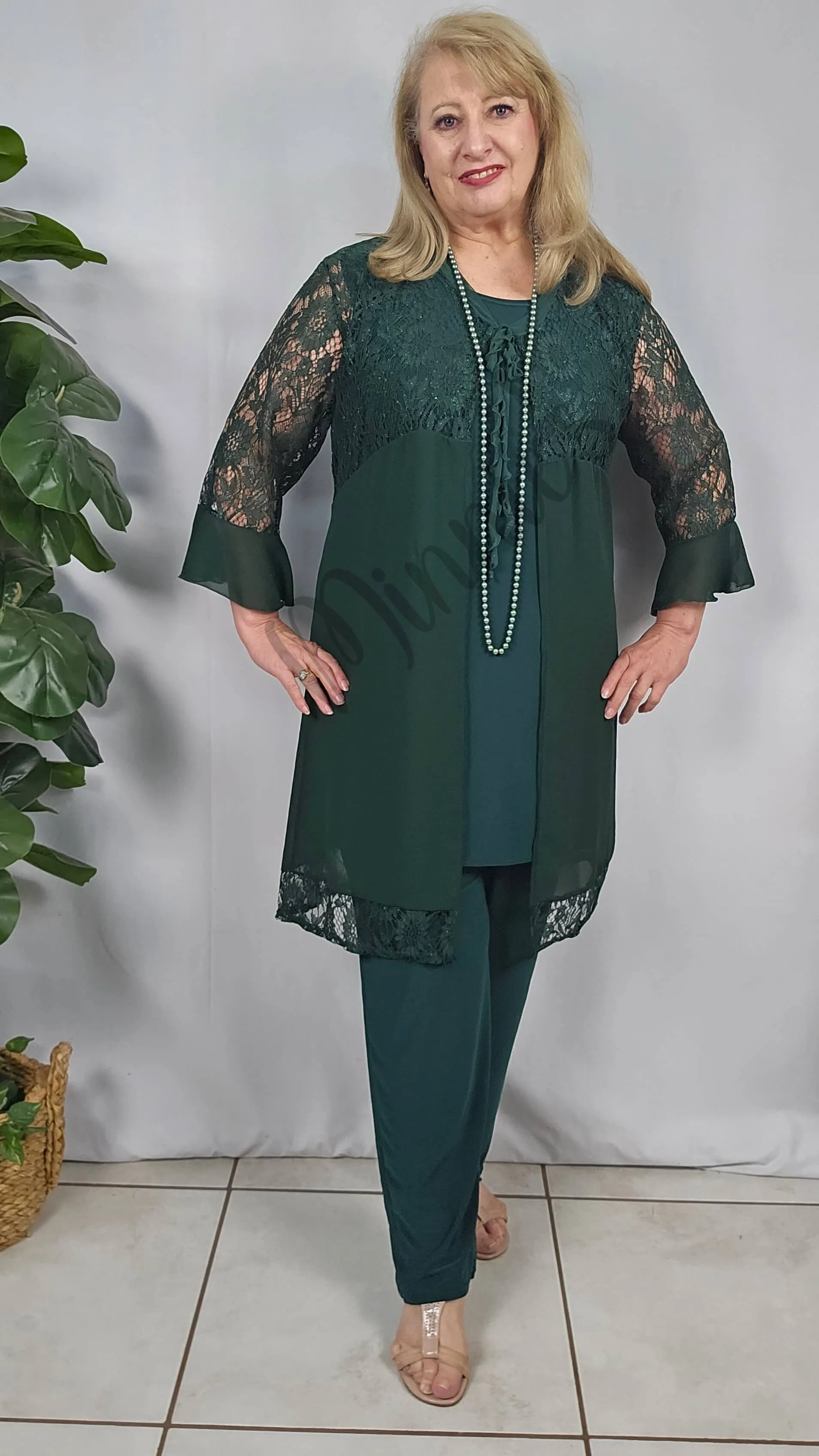 Emerald Green 3-Piece Pants Set LR0560