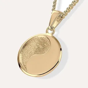 Engravable Fingerprint Charms Necklace