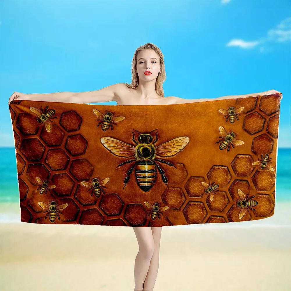 Gearhuman 3D Bee Beach Towel