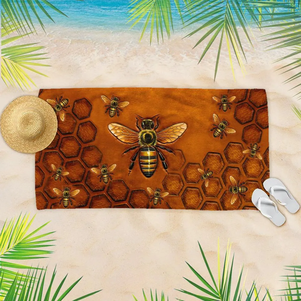 Gearhuman 3D Bee Beach Towel