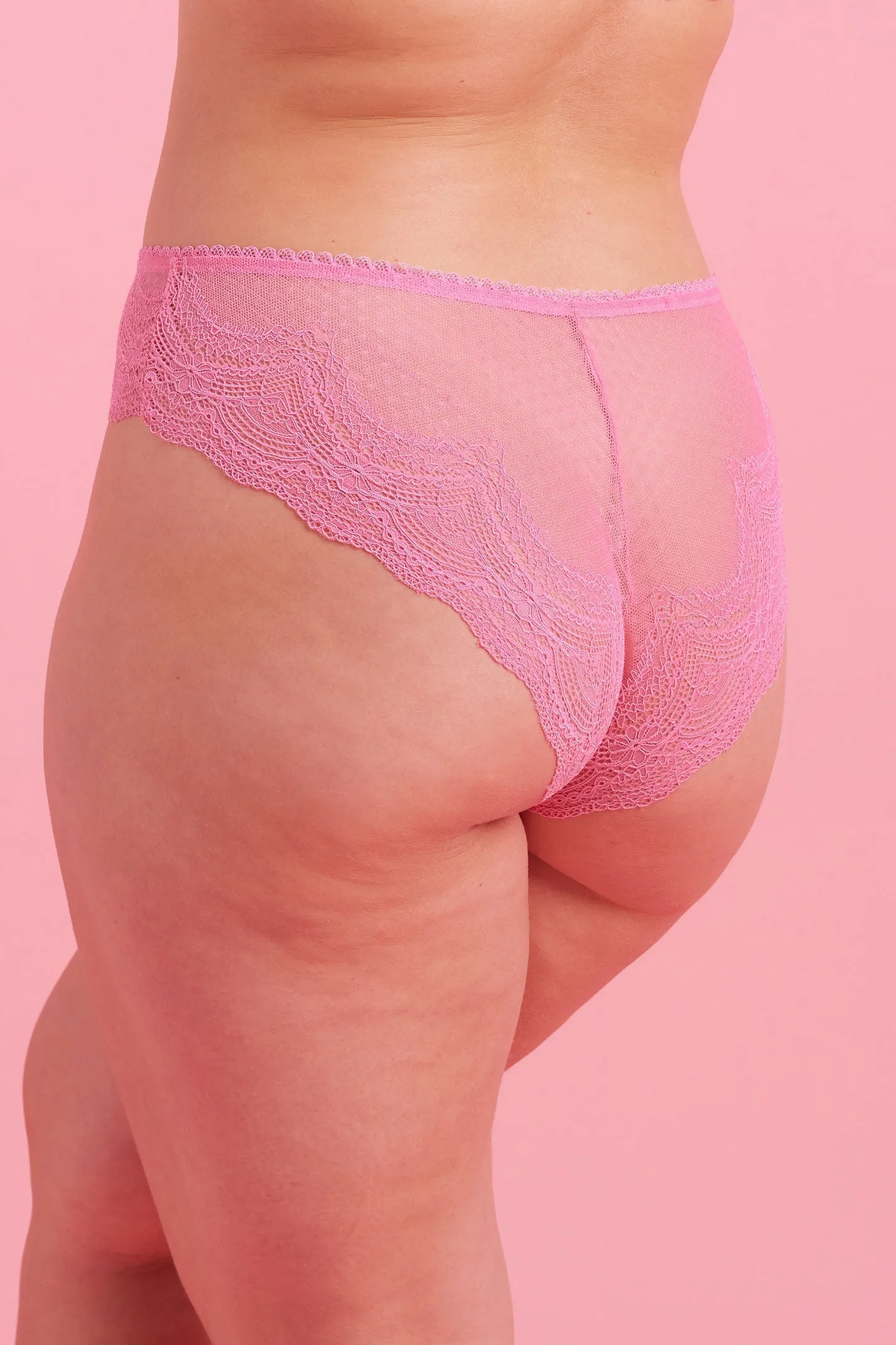 Giselle Sachet Pink Lace Brazilian