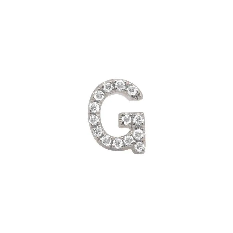 Letter Diamond Stud