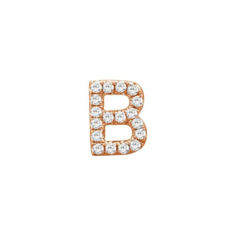 Letter Diamond Stud