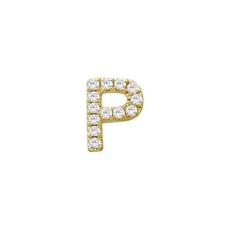 Letter Diamond Stud