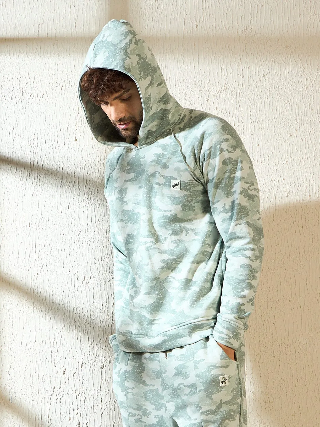 Light Camo Oversized Hooded Sweatshirt