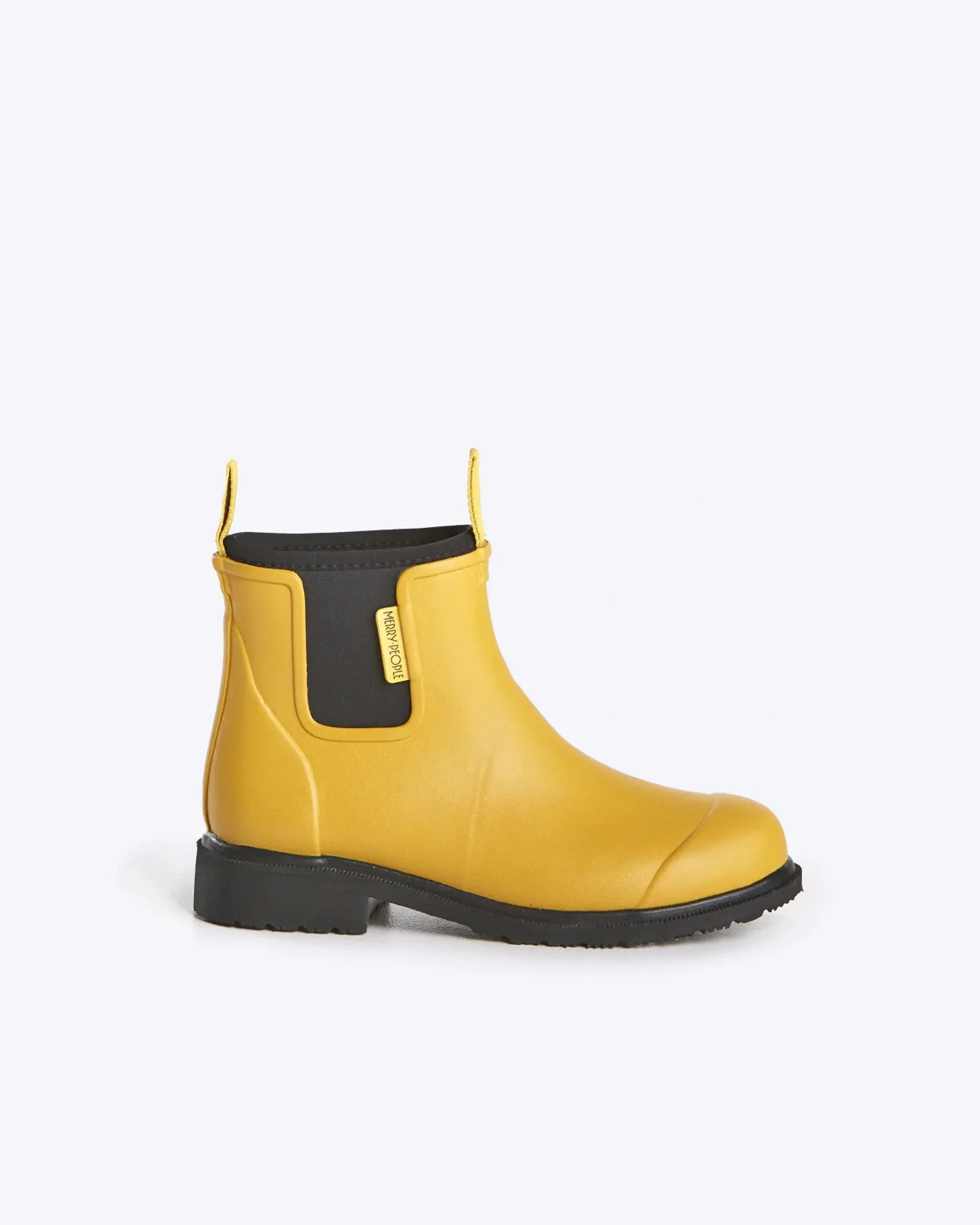 Merry People Bobbi Boot Mustard Yellow & Black.