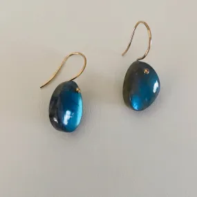 Midi Smooth Labradorites Earrings