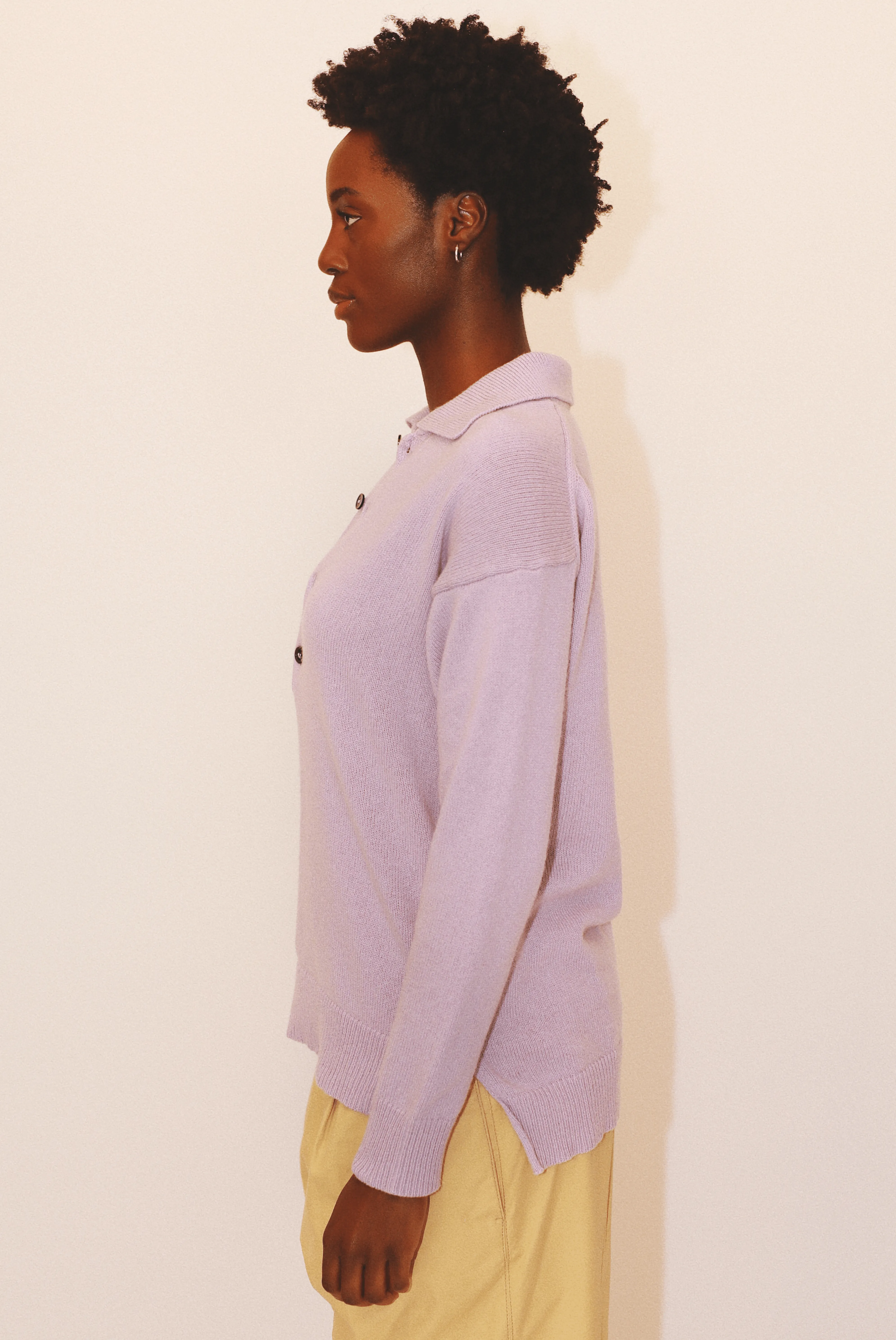 Mitch Collar Sweater in Organic Cotton & Recycled Cashmere