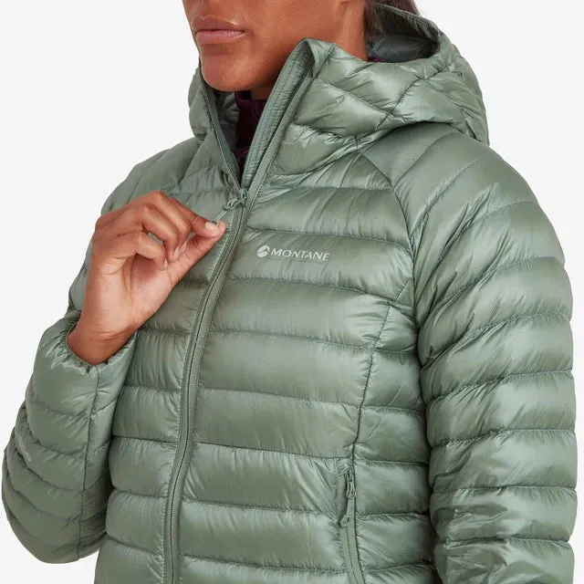 Montane Women's Anti-Freeze Hooded Down Insulated Jacket - Pale Sage