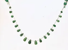 Natural Zambian Emerald Smooth teardrops