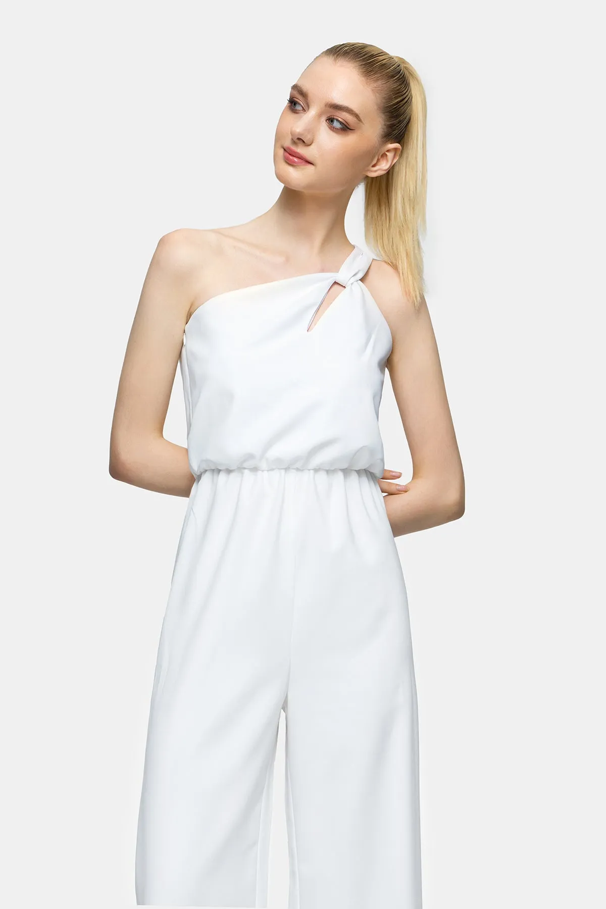 One-Shoulder Wide-Leg Jumpsuit