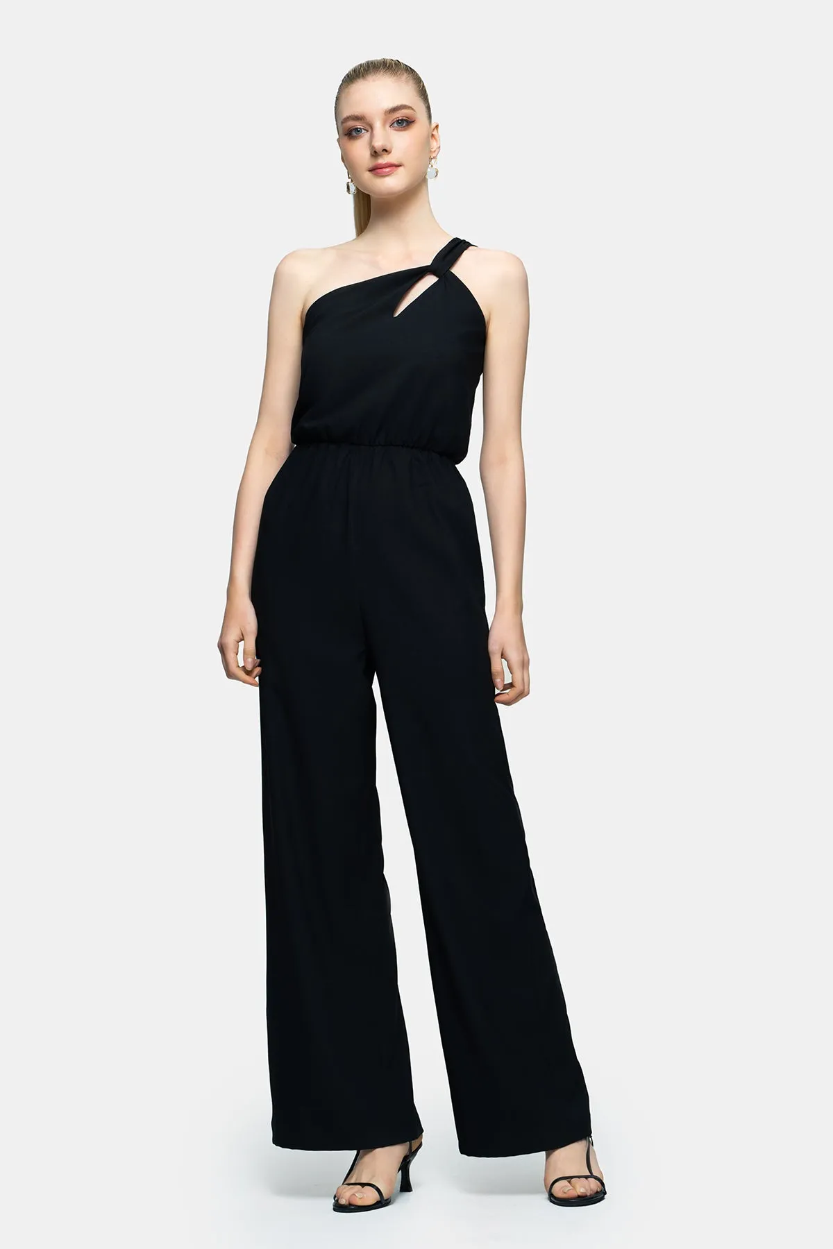 One-Shoulder Wide-Leg Jumpsuit