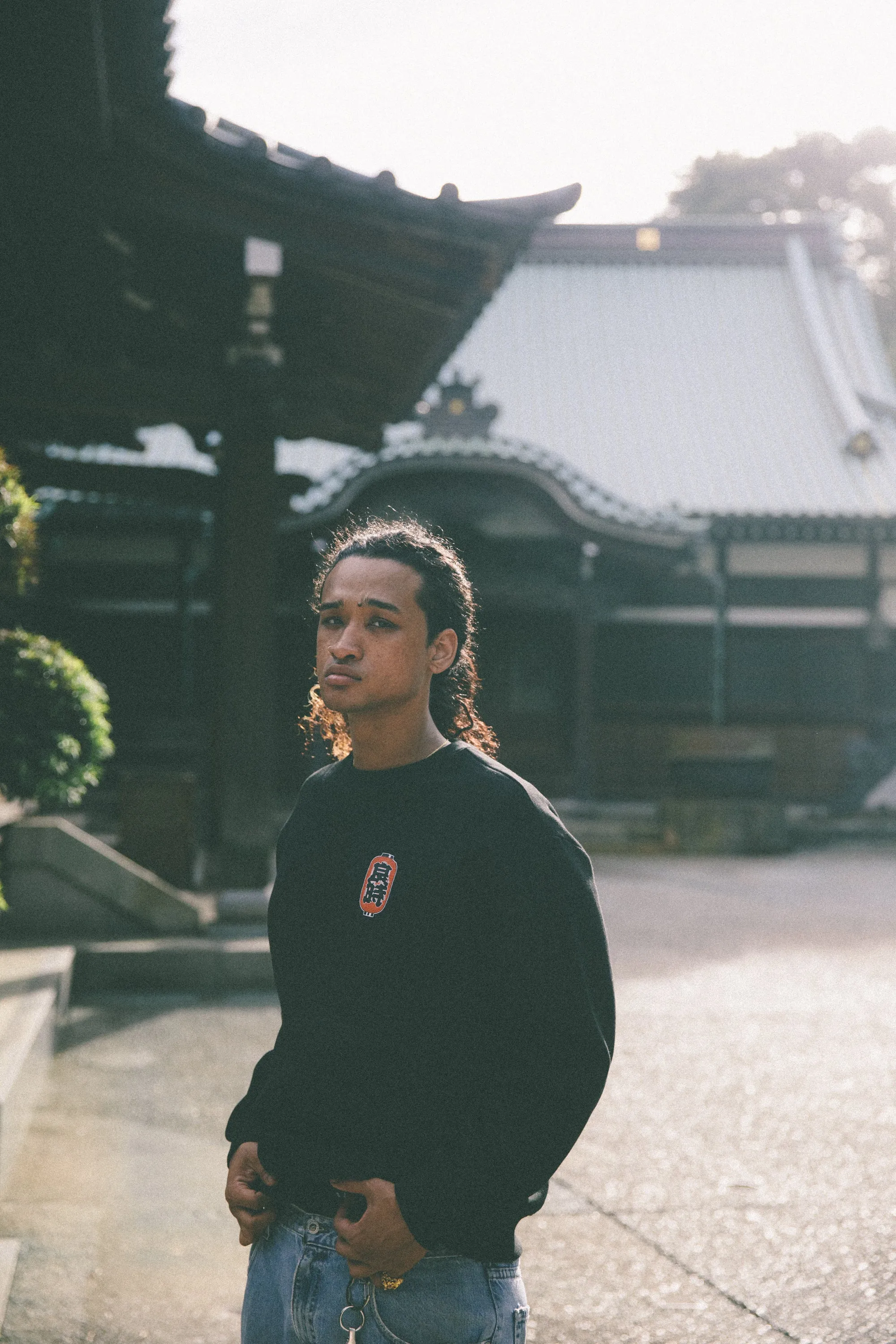 PAPER LANTERN LOGO CREWNECK FL WHITE