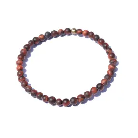 Protection Matte Red Tiger's Eye Delicate Bracelet