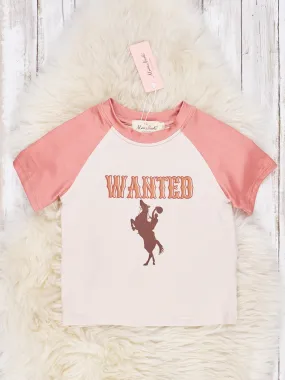 "Wanted" Horse Raglan Shirt