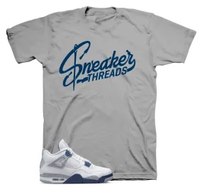 Retro 4 Midnight Navy ST Logo Shirt