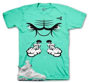 Retro 6 Mint Foam Raging Face Shirt