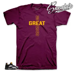 Retro 7 Low Bordeaux Greatness Cross Shirt