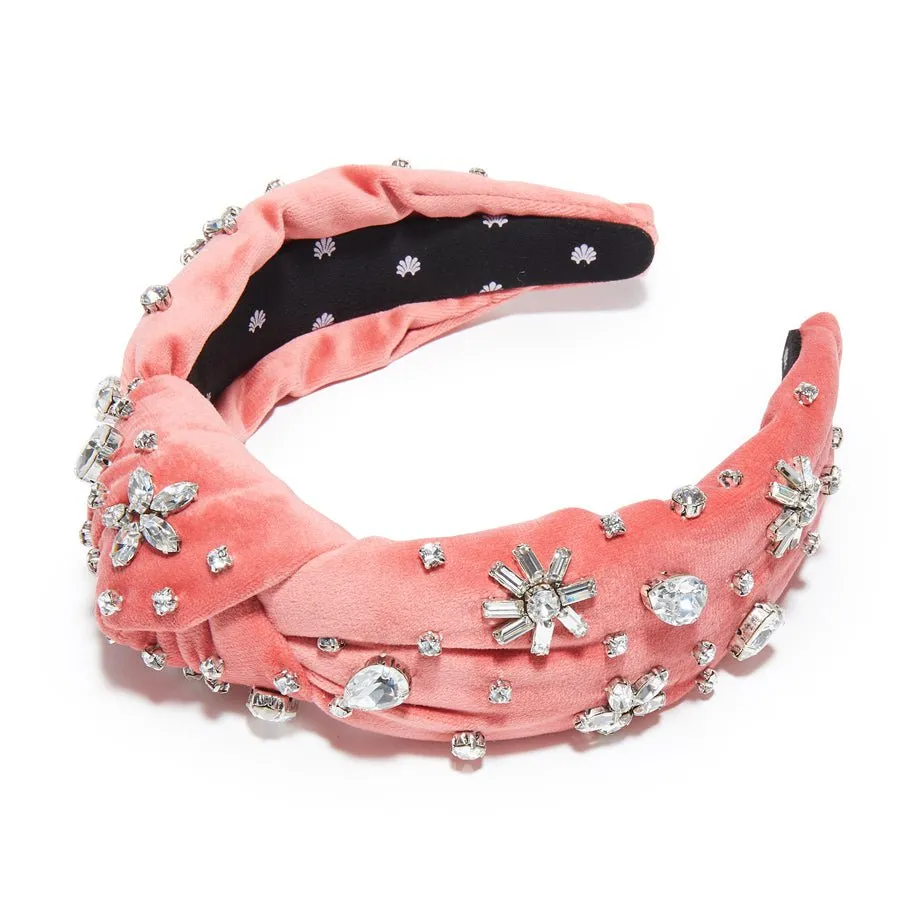 ROSE SWAROVSKI SNOWFLAKE KNOTTED HEADBAND