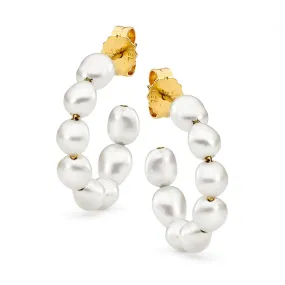 'Small Coral Coast' South Sea Pearl Hoop Earrings