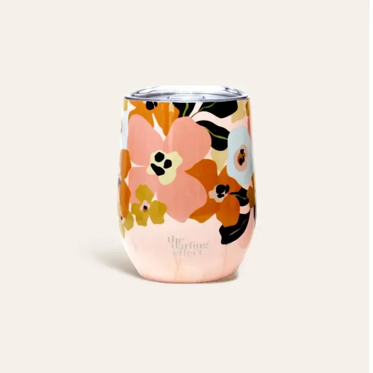 The Darling Effect  Wine Tumbler-Lil' Floral Delight