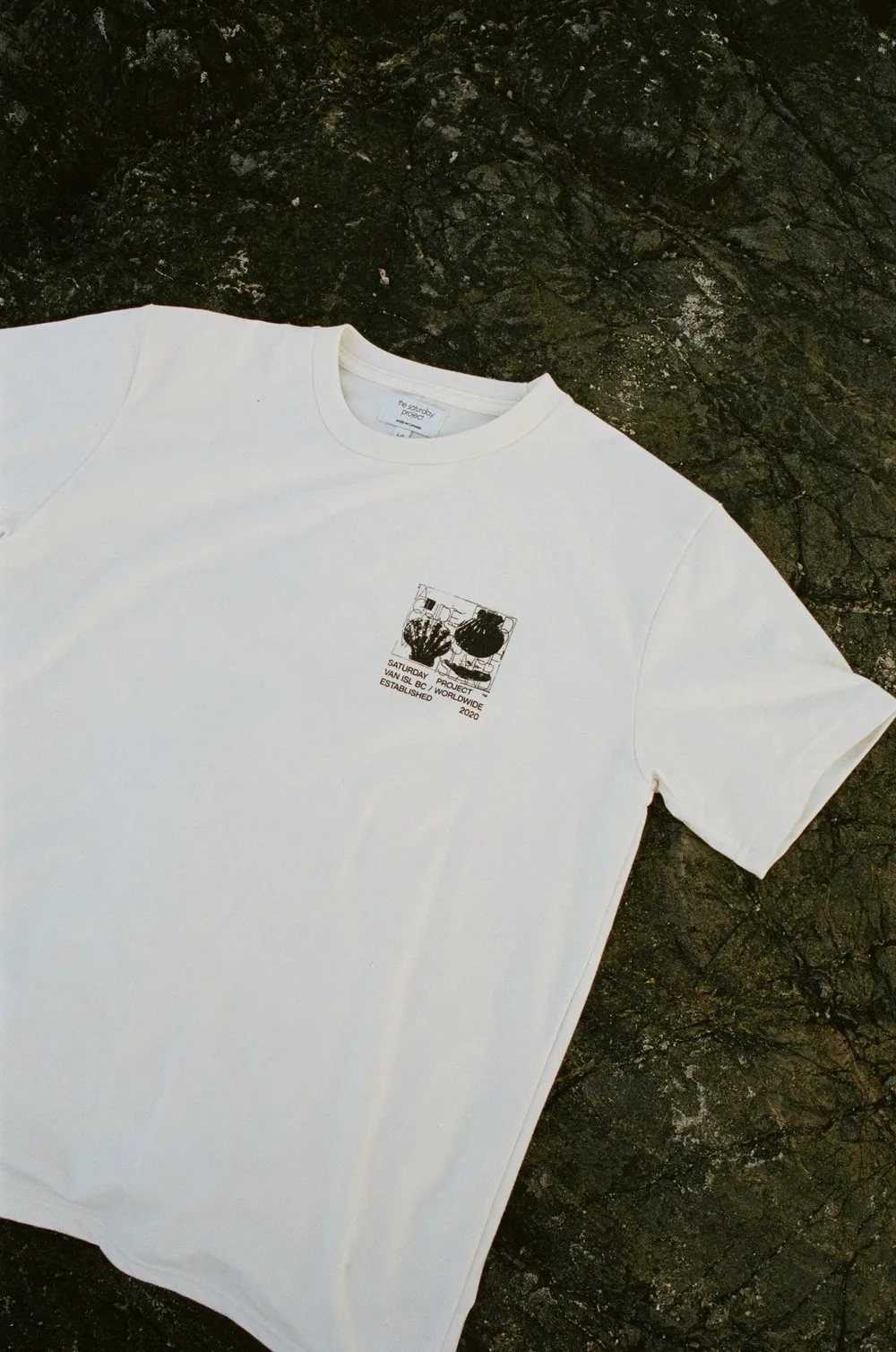 The Saturday Project - Field Guide to Coastal Waters Tee - Natural