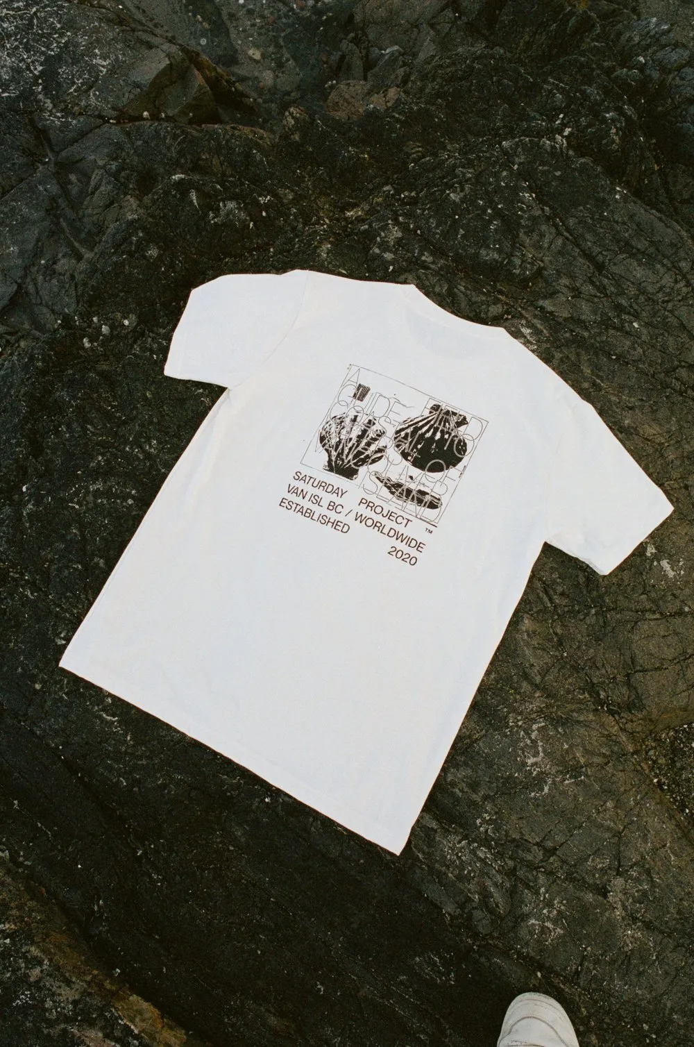 The Saturday Project - Field Guide to Coastal Waters Tee - Natural