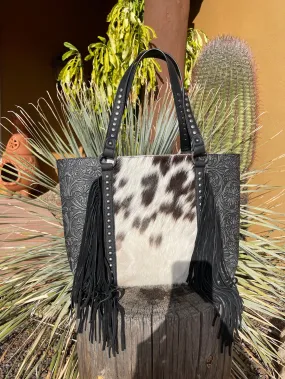 The Tooled Leather Tumbleweed cowhide PURSE TOTE