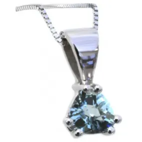 Trillion Aquamarine solitaire pendant