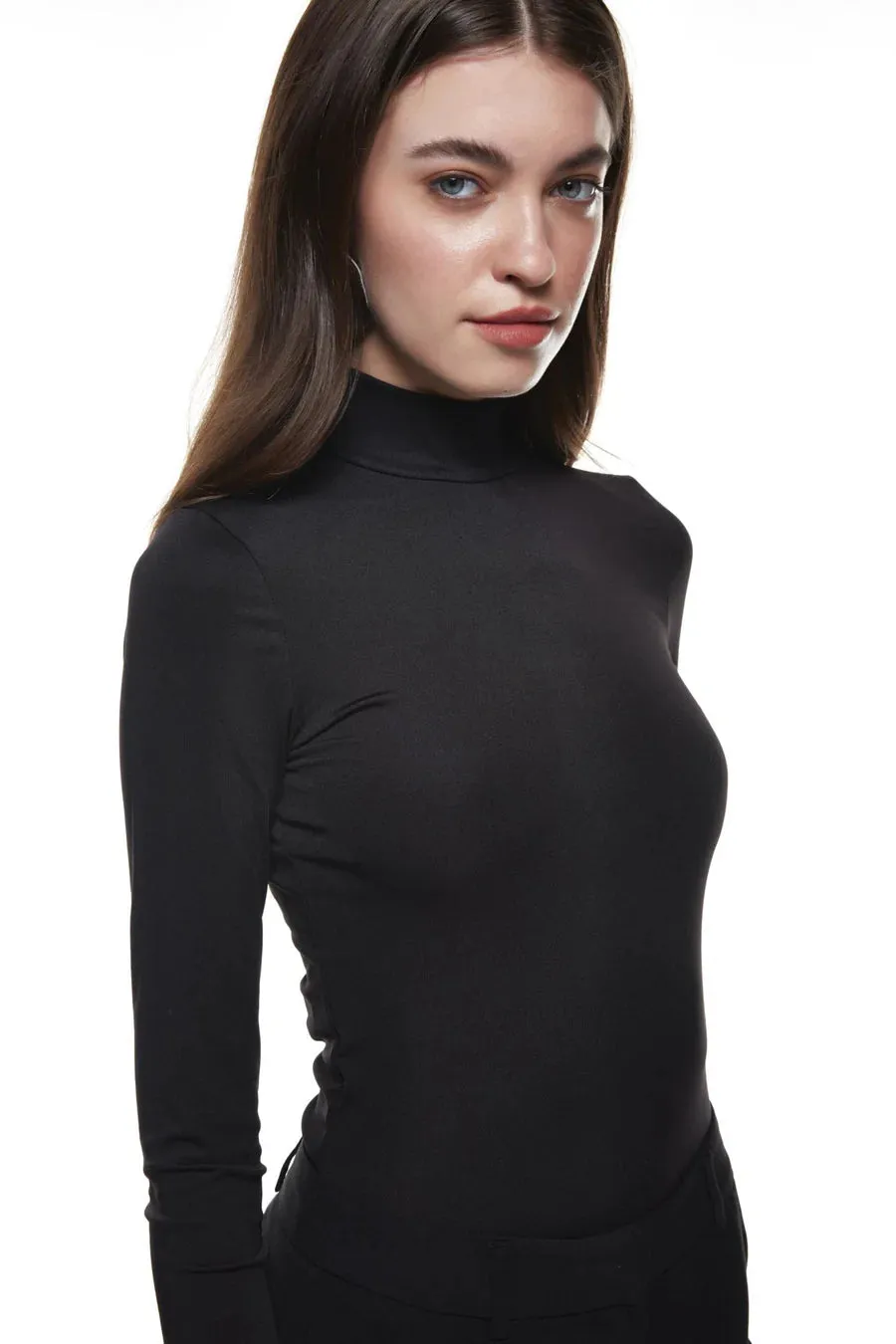 Turtleneck Bodysuit - Black